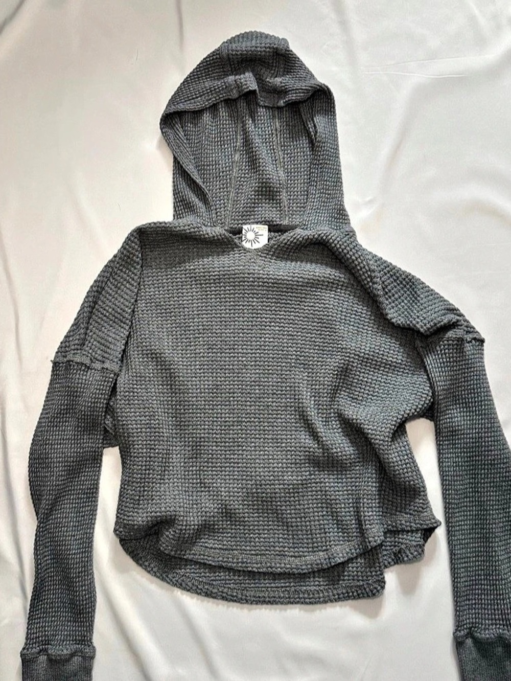Offline by Aerie hoodie Gray Knit Large